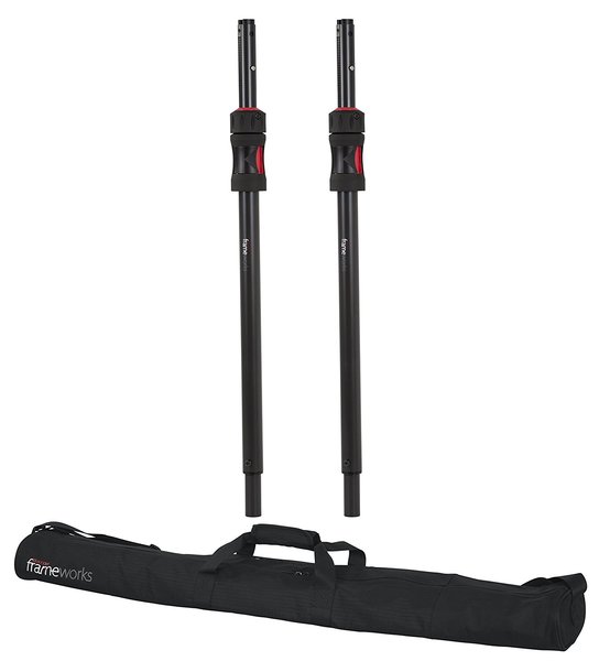 GFW-ID-SPKR-SPSET FRAMEWORKS ID SERIES SUB POLE (X2) W/PISTON DRIVEN HEIGHT ADJUSTMENT  *SET OF 2 WITH CARRY BAG*