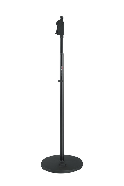 GFW-MIC-1001 FRAMEWORKS ROUNDBASE MIC STAND WITH DELUXE ONE HANDED CLUTCH AND 10" BASE