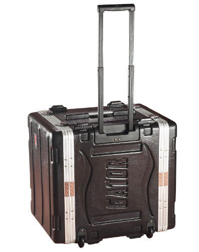 GRR-6L MOLDED PE RACK CASE; FRONT, REAR RAILS; 6U; 19" DEEP; LOCKING, PULL HANDLE, RECESSED WHEELS