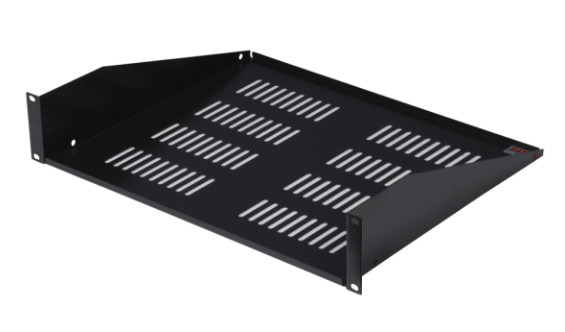 GRW-SHELFVNT2 2RU RACK /  UTILITY SHELF 15" DEEP WITH ELONGATED VENT HOLES FOR AIR CIRCULATION