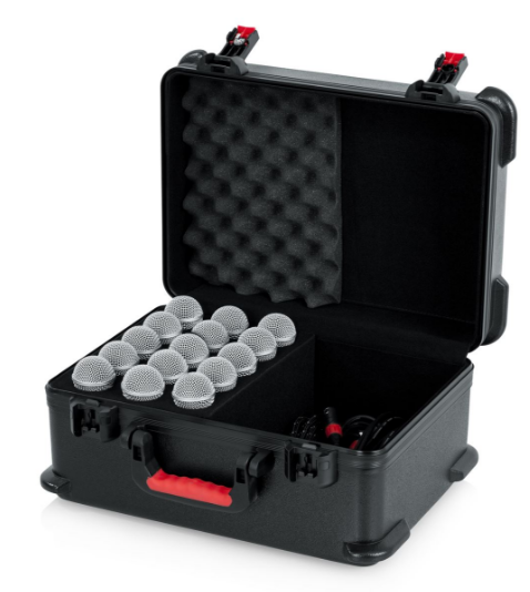 GTSA-MIC15 TSA SERIES ATA MOLDED POLYETHYLENE CASE WITH FOAM DROPS FOR UP TO (15) WIRED MICROPHONES