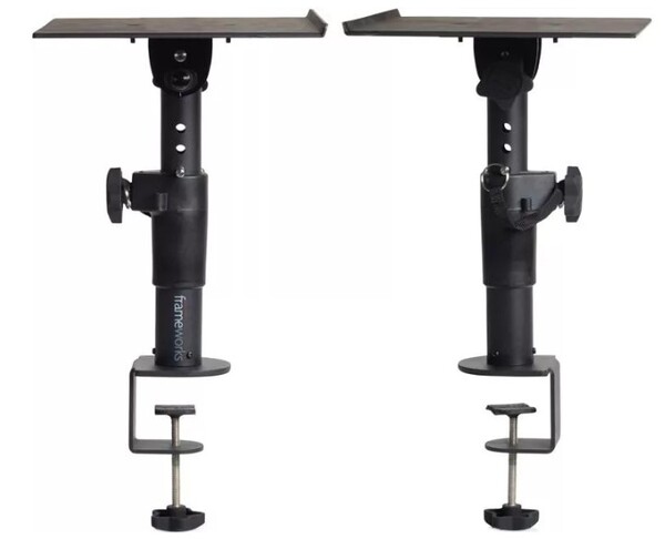 GFWSPKSTMNDSKCMP FRAMEWORKS CLAMP-ON STUDIO MONITOR STAND - ADJUSTABLE HEIGHT / PAIR