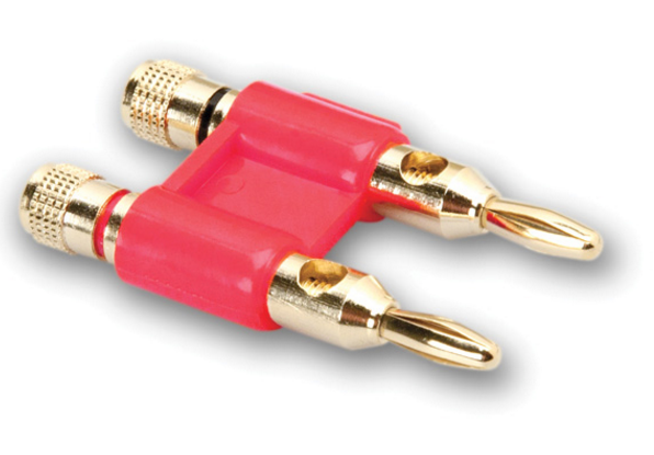 BNA-260RD CONNECTOR, DUAL BANANA, RED