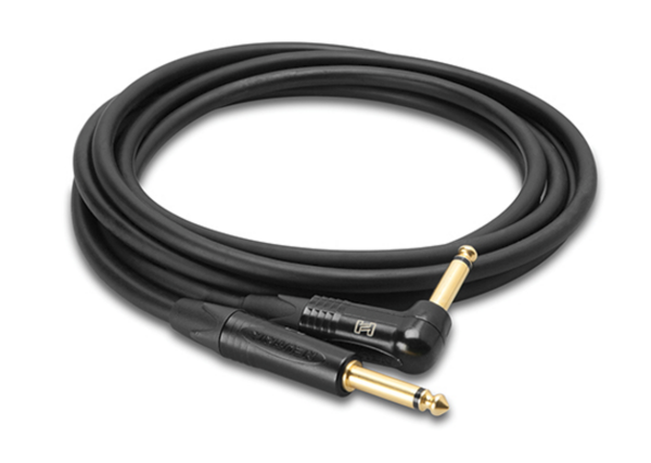 CGK-005R EDGE GUITAR CABLE, NEUTRIK STRAIGHT TO RIGHT-ANGLE, 5 FT