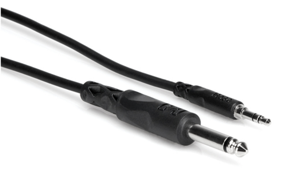 CMP-103 MONO INTERCONNECT, 1/4 IN TS TO 3.5 MM TRS, 3 FT