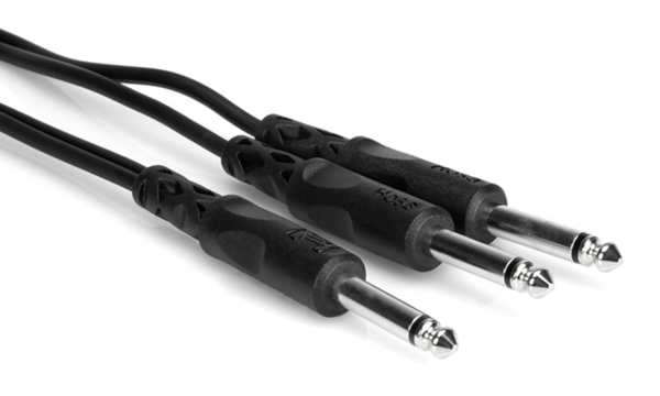 CYP-103 Y CABLE, 1/4 IN TS TO DUAL 1/4 IN TS, 3 FT