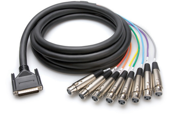 DTF-804 BALANCED SNAKE, XLR3F TO DB25, 4 M