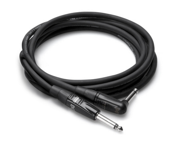 HGTR-005R PRO GUITAR CABLE, REAN STRAIGHT TO RIGHT-ANGLE, 5 FT