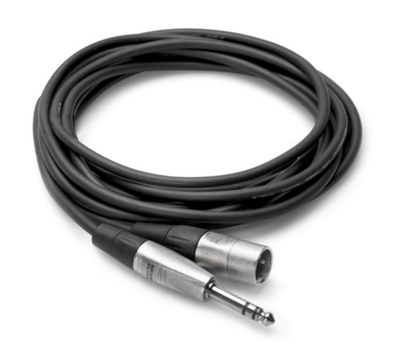 HSX-005 PRO BALANCED INTERCONNECT, REAN 1/4 IN TRS TO XLR3M, 5 FT