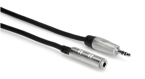 HXMM-025 PRO HEADPHONE EXTENSION CABLE, REAN 3.5 MM TRS TO 3.5 MM TRS, 25 FT