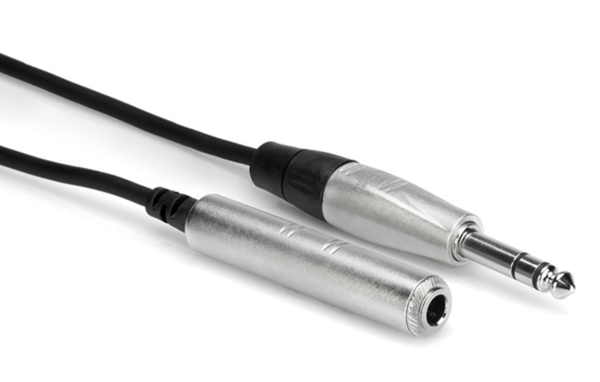 HXSS-010 PRO HEADPHONE EXTENSION CABLE, REAN 1/4 IN TRS TO 1/4 IN TRS, 10 FT