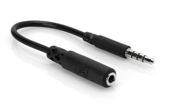 MHE-158 HEADPHONE ADAPTOR, 3.5 MM TRRS TO SLIM 3.5 MM TRRS
