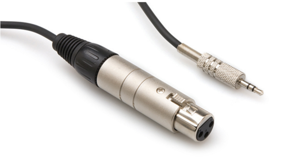 MIT-156 IMPEDANCE TRANSFORMER, XLR3F TO 3.5 MM TRS, 18 IN