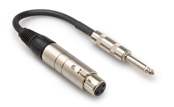 MIT-176 IMPEDANCE TRANSFORMER, XLR3F TO 1/4 IN TS, 6 IN