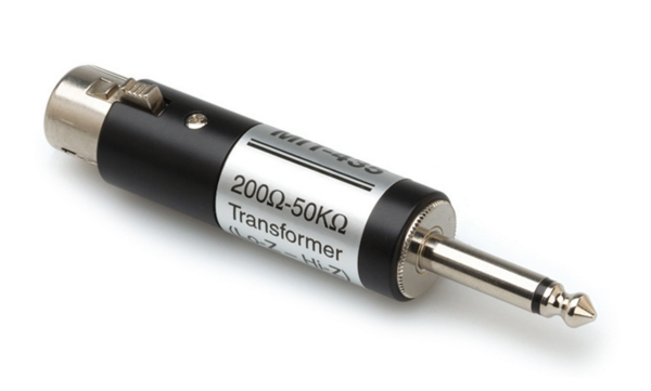 MIT-435 IMPEDANCE TRANSFORMER, XLR3F TO 1/4 IN TS
