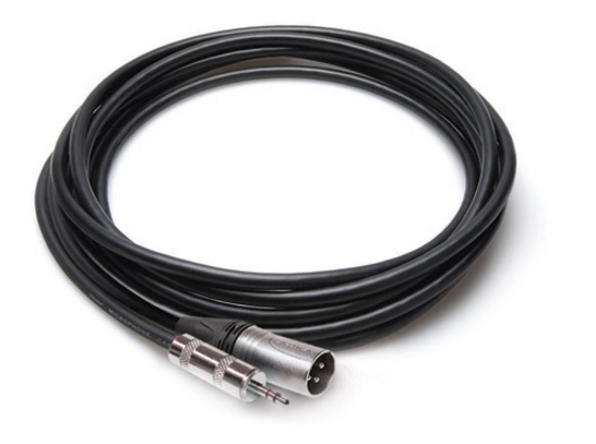 MMX-015 CAMCORDER MICROPHONE CABLE, HOSA 3.5 MM TRS TO NEUTRIK XLR3M, 15 FT