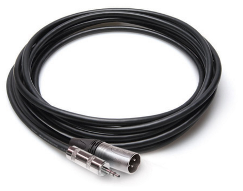 MMX-115 CAMCORDER MICROPHONE CABLE, HOSA 3.5 MM TRS TO NEUTRIK XLR3M, 15 FT