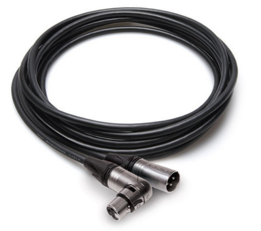 MXX-025RS CAMCORDER MICROPHONE CABLE, NEUTRIK RIGHT-ANGLE XLR3F TO XLR3M, 25 FT