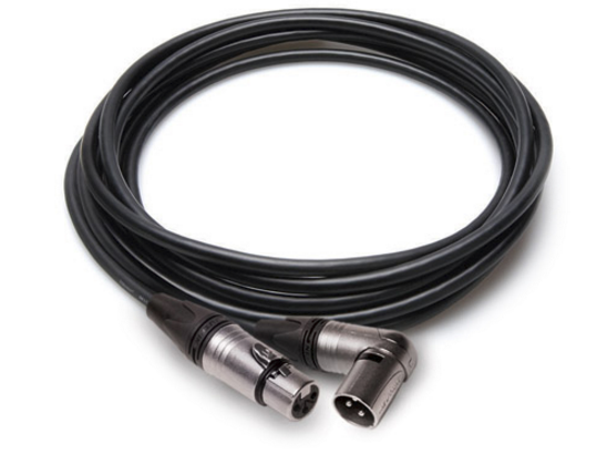 MXX-001.5SR CAMCORDER MICROPHONE CABLE, NEUTRIK XLR3F TO RIGHT-ANGLE XLR3M, 1.5 FT