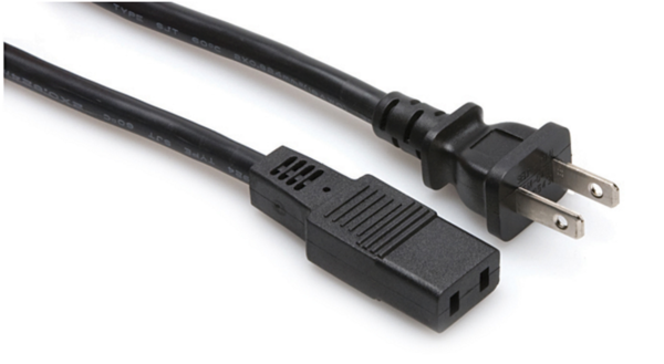 PWC-178 POWER CORD, IEC C9 TO NEMA 1-15P, 8 FT