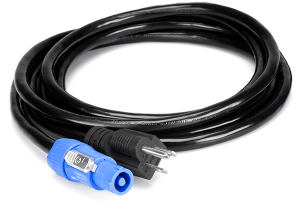 PWN-210 POWER CORD, NEUTRIK POWERCON TO HOSA NEMA 5-15P, 10 FT