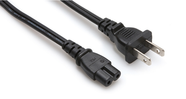 PWP-426 POWER CORD, IEC C7 TO NEMA 1-15P, 8 FT