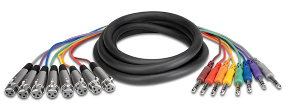 STX-802F BALANCED SNAKE, XLR3F TO 1/4 IN TRS, 2 M