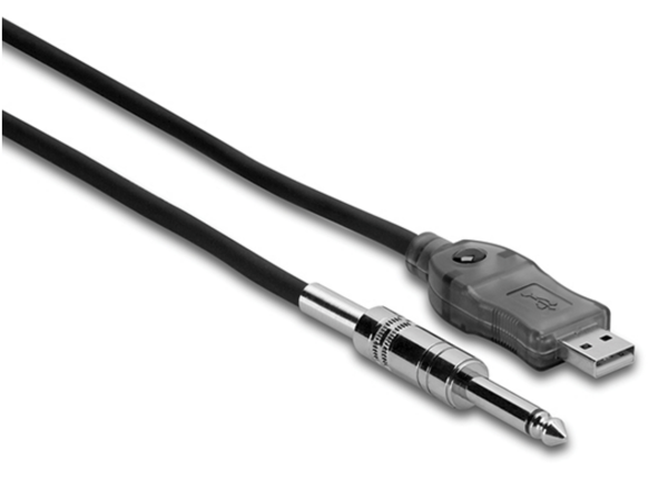 USQ-110 TRACKLINK GUITAR TO USB INTERFACE, 1/4 IN TS TO USB TYPE A, 10 FT