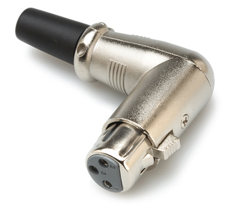 XRR-318F CONNECTOR, RIGHT-ANGLE XLR3F