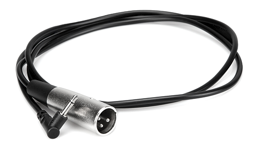 XVM-305M CAMCORDER MICROPHONE CABLE, RIGHT-ANGLE 3.5 MM TS TO XLR3M, 5 FT