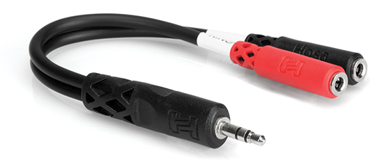YMM-261 STEREO BREAKOUT, 3.5 MM TRS TO DUAL 3.5 MM TSF