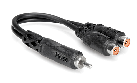YRA-104 Y CABLE, RCA TO DUAL RCAF