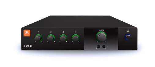 CSM14 4 INPUT - 1 OUTPUT MIXER, FANLESS, 1U HALF-RACK, MOUNTING KIT INCLUDED