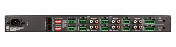 CSM28 8X2 RACK MIXER:  8 INPUT-2 OUTPUT MIXER, FANLESS, 1RU FULL-RACK, MOUNTING KIT INCLUDED