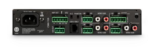 CSMA1120 4-INPUT 120W DRIVECORE MIXER AMPLIFIER, FANLESS, 4OHM/8OHM/70V/100V, 1RU HALF-RACK