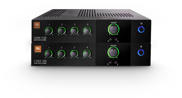 CSMA180 4 INPUT - 1 X 80W DRIVECORE MIXER-AMP, FANLESS, 4OHM/8OHM/70V/100V, 1U HALF-RACK, MOUNTING KIT