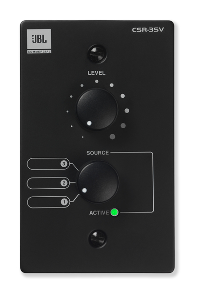 CSR-3SV-BLK CONTROLLER WITH 3-POSITION SOURCE SELECTOR AND VOLUME CONTROL; US VERSION (BLACK)