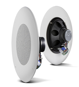 CSS8018 8" COMMERCIAL SERIES CEILING SPEAKER.  VERY HIGH 97 DB SENS, 10W MULTI-TAP FOR 100V/70V 25V,