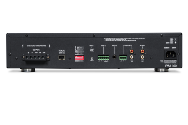 VMA1120 VMA 1120: (5) INPUT CHANNEL X (1) 120W OUTPUT CHANNEL MIXER/AMPLIFIER