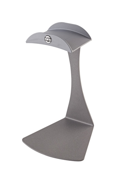 16075.000.87 HEADPHONE TABLE STAND, GRAY, RUBBER-COVERED HOLDER, FLAT RUBBER PADS FOR SLIP RESISTANCE