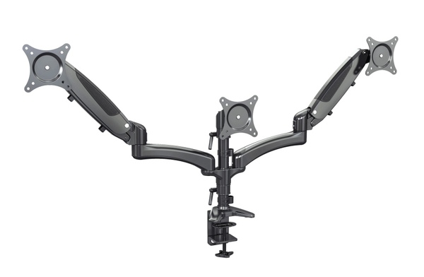 23878.000.55 TRIPLE MONITOR MOUNT, SUPPORTS MONITORS UP TO 24", ALUMINUM CONSTRUCTION