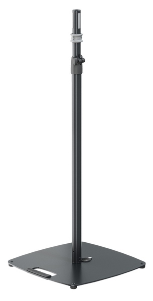26733.000.55 SPEAKER STAND »EASY LOCK«, FLAT STEEL PLATE, FIXED HEIGHT W/ SAFETY HOOK