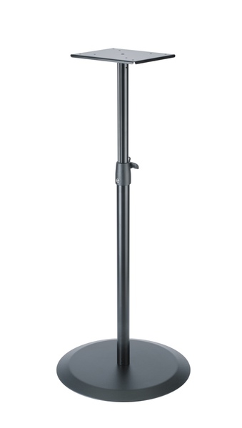 26740.022.55 MONITOR STAND, CAST-IRON ROUND BASE, SOLID STEEL CONSTRUCTION, 8.071X9.646" SUPPORT PLATE