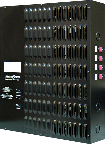 AT402 4 CH, 2400W EACH, DMX-512, CONTACT CLOSURES, 16 SCENE MEMORY