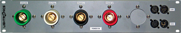 CM121 19" RACK MOUNT, 2 SPACE, SINGLE PHASE CAM LOCK PANEL, 400 AMPS