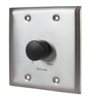 150LVCS ATTENUATOR-150W STEREO, 70V/25V, 2-GANG STAINLESS STEEL
