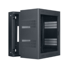 LWR-1219 RACK-SECTIONAL WALL MOUNT-12U, 19IN DEEP, 1PR ADJ RAILS, BLACK