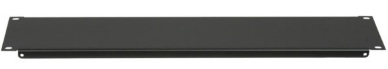 SP-1(LOW) RACK PANEL-BLANK-1U, 16GA FLANGED STEEL, TEXTURED BLACK