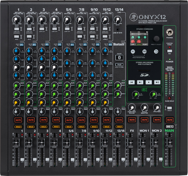 ONYX12 12-CHANNEL PREMIUM ANALOG MIXER WITH MULTI-TRACK USB