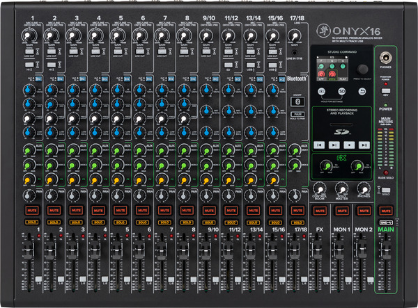 ONYX16 16-CHANNEL PREMIUM ANALOG MIXER WITH MULTI-TRACK USB